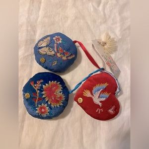 Johnny was In flight lavender sachet ornaments set of 3